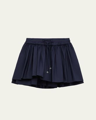 Loewe x Paulas Ibiza Layered Cotton Drawstring Mini Skirt