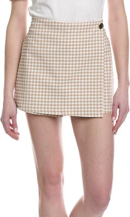 Ellen Tracy Millennium Gingham Wrap Skort