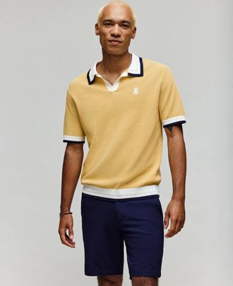 Psycho Bunny Mens Carter Sweater Polo 702 SAHARA SUN / XXXL