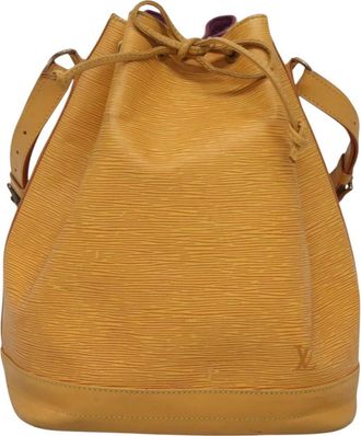 Louis Vuitton Noé Yellow Leather Shoulder Bag (Pre-Owned)