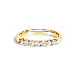 House of Brilliance 14K Gold 1/3 Ctw Diamond 7 Stone Band Ring in Yellow Gold at Nordstrom, Size 4.5