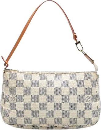 Louis Vuitton Pre-owned Shoulder Bags, female, White, Size: ONE SIZE Pre-owned Canvas Shoulder Bag