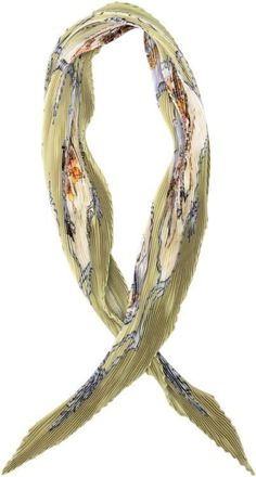 Herm&egrave;s Pre-owned Hermes Les Chevaux des Moghols Pleated Silk Scarf Ladies US5NHRSC7G0EV374