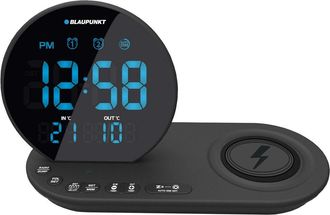 Blaupunkt Cr85bk Charge Reloj Despertador Negro Con Carga Inal&aacute;mbrica