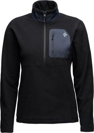 Black Diamond Rift Half Zip Fleece Jacket Fleecepullover f&uuml;r Damen | schwarz