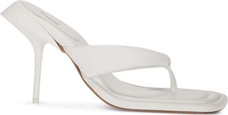 Sportmax 90mm slip-on leather sandals - women - Lambskin/Leather/Leather - 40 - White