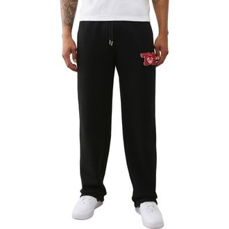 True Religion World Tour Champs Sweatpants in Jet Black at Nordstrom, Size Xxx-Large