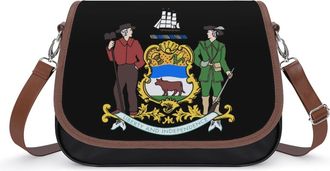 Generic Delaware Coat of Arms Small Womens Crossbody Bags Shoulder Handbag with Adjustable Strap for Travel
