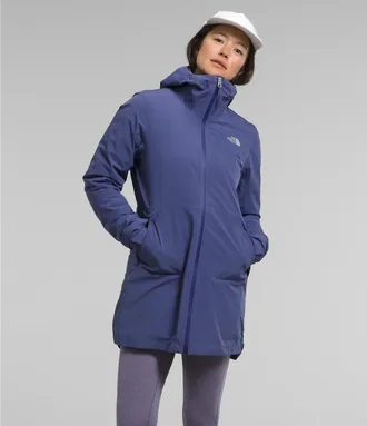 The North Face Thermoball Eco Womens Cave Blue Triclimate Parka Jacket
