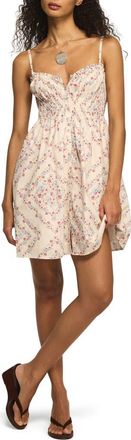 Lucky Brand Floral Print Minidress in Multi Floral at Nordstrom, Size X-Large