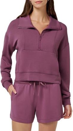 Travis Mathew Skyloft Half Zip Top in Damson at Nordstrom Rack, Size X-Small
