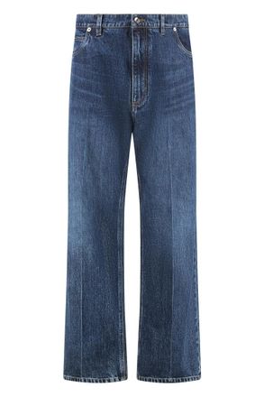 Dolce & Gabbana Blue Embroidered Loose-Fit Jeans
