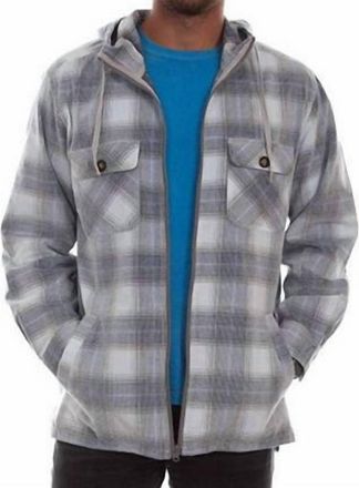 Scully Unlined Cord Hoodie In Blue Gray