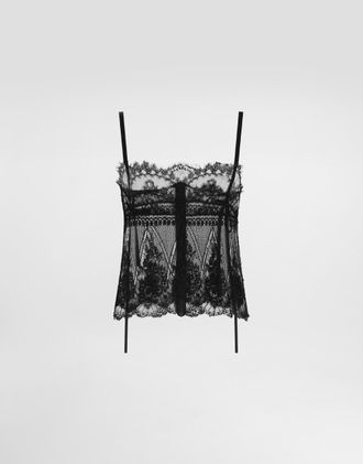 Dolce & Gabbana Lace Top - Woman Shirts And Tops Black 38