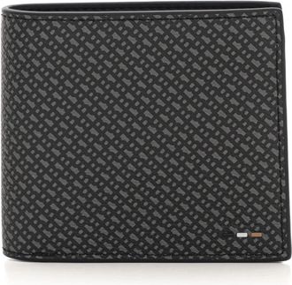 HUGO BOSS Ray 8CC Portemonnee - Heren - Portefeuilles - Zwart - ONE Size - Polyester - Accessoires