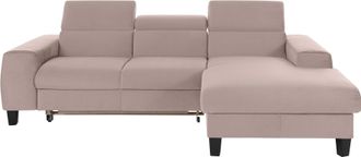 Cotta Ecksofa »Morven L-Form mit Kopfteilverstellung« wahlweise mit Bettfunktion, Bettkasten & Wireless-Charger
