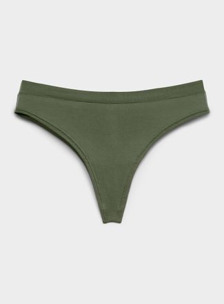 Miiyu Womens Solid essential thong Organic cotton and TENCEL TM modal