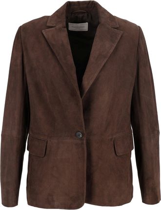 Antonelli Brown Suede Leather Jacket