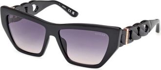 Guess Gu 00111 Cat-eye Zonnebril - Dames - Zonnebrillen - Zwart - 56 MM - Accessoires