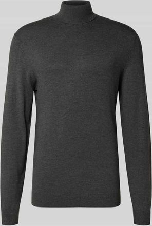 Mc Neal Rollkragenpullover aus Viskose-Mix in Dunkelgrau Melange, Größe XXXL