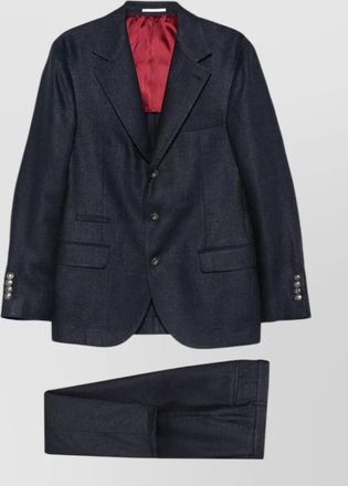 Brunello Cucinelli silk blend suit single breasted notch lapel