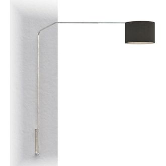 Top-Light Piantana parete arco moderna top light slope 1188 b7 e27 led metallo tessuto lampada braccio parete, paralume nero