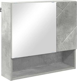 vidaXL Armario de espejo con puerta Gris hormigón 59 x 17 x 55 cm vidaXL