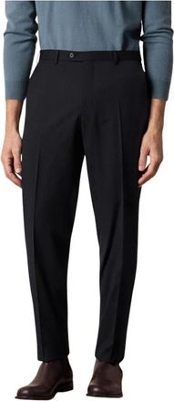 Brooks Brothers Flat Front Performance Twill Virgin Wool Broeken - Heren - Nette broeken - Zwart - W36 - Wol - Broeken