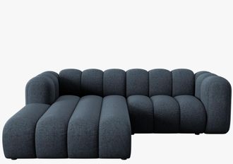 MICADONI 3-Sitzer Design Modul Ecksofa Lupine mit Eckteil links - Chenille-Bezug