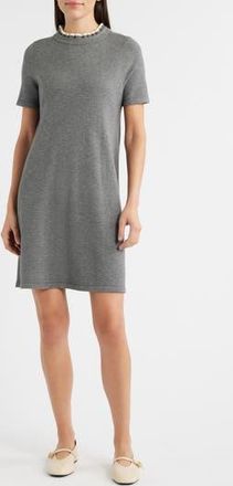 Caslon Ruffle Accent Sweater Dress in Grey Dark Heather at Nordstrom Rack, Size Xx-Large