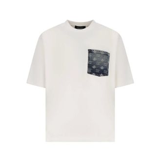 Dsquared2 Camiseta Monogram de corte holgado - Tops - Hombre - Blanco - XL