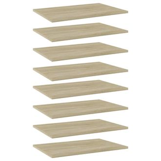 vidaXL Estante Estanter&iacute;a 8 Uds Contrachapada Roble Sonoma 60x40x1,5cm Vidaxl