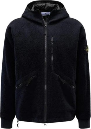 Stone Island Panno Ratinato Jacket - Heren - Winterjassen - Blauw - M - Wol - Jassen