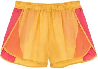 Saint Laurent Logo-detail Panelled Shorts