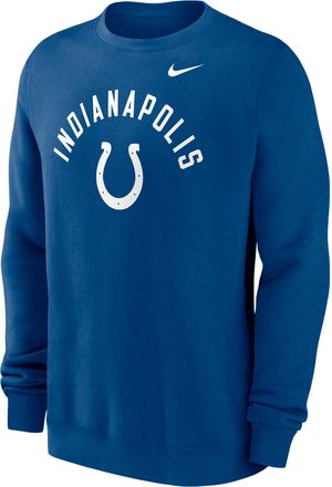 Nike Indianapolis Colts Club Nike Mens NFL Pullover Crew in Blue | NKPV4LB98-ANW
