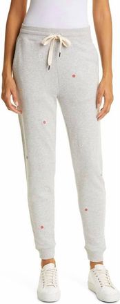 Rails Oakland Sweatpants In Heather Gray Daisies Embroidery