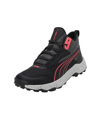 Puma Unisex OBSTRUCT PRO MID Road Running Shoe, Black-Cool Dark Gray-FIRE Orchid, 10.5 UK