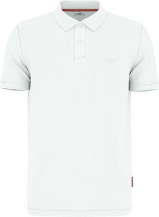 Joop Poloshirt JOOP JEANS Ambrosian, Herren, Gr. XL, weiss (wei&szlig;), Jersey, Obermaterial: 95% Baumwolle, 5% Elasthan, clean, unifarben, klassisch, Rundhals,