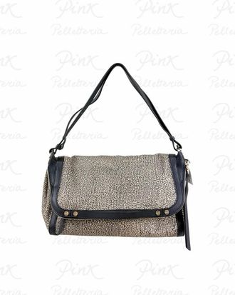 Borbonese Shoulder Bags, female, Beige, Size: ONE SIZE Frame Borsa Cross Over M