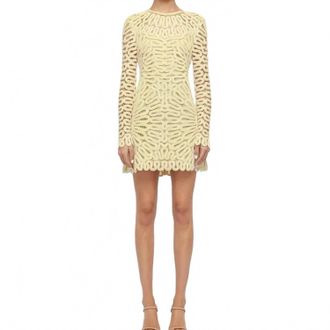 Jonathan Simkhai Lace Dress In Yellow