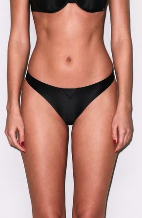 Fleur du Mal Le Gloss Cheeky Tanga in Black at Nordstrom, Size 1
