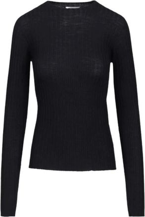 Balenciaga Jersey de cuello redondo acanalado - Knitwear - Mujer - Negro - M