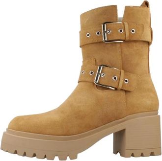 Yellow Elegante Haklaarzen - Dames - Laarzen met Hak - Bruin - 37 EU - Schoenen