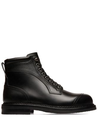 Bally leather lace-up boots - Black