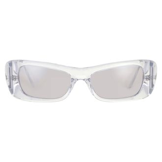 Versace Clear Mirror Silver Wrap Mens Sunglasses VE4481 148/8V 54