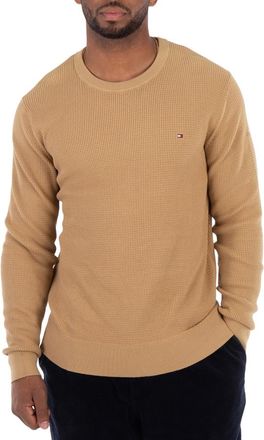 Tommy Hilfiger Flag Embroidered Waffle Knit Jumper, Size Medium