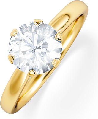 The Diamond Store 1.5ct Diamond Engagement Ring Low Set Chloe Lab F/VS1 18K Gold