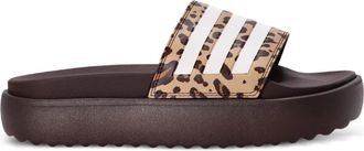 adidas Adilette platform slides - women - Fabric/Polyurethane/Rubber/Rubber - 6.5 - Brown