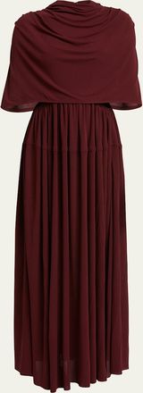 Proenza Schouler Frankie Cape Matte Jersey Dress