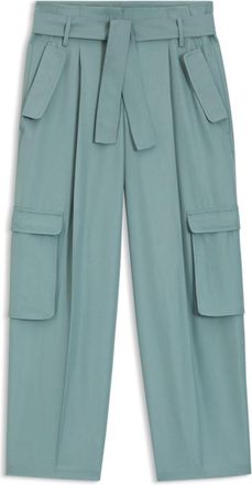 BOSS Relaxed-fit trousers in drapey twill